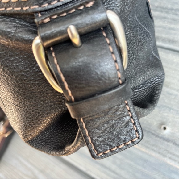 Fossil vintage black leather handbag - Picture 6 of 11